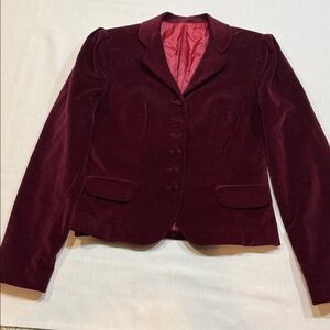 Vintage MJ Concepts in Sportswear Velvet feel Jacket Plum/Burgundy/Maroon/Wine